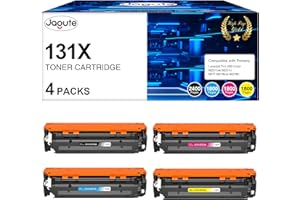 JAGUTE 131X 131A toner z chipem, kompatybilny z HP 131X CF210X 131A CF210A do HP Laserjet Pro 200 Color M251n, M251nw, M276nw, 128A do CF320A, CM1415FNW, CP1525N, 125A CB540A, 1515n, CP1215 (opakowanie 4 szt