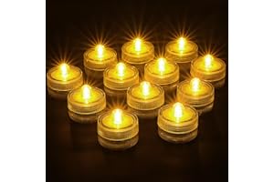AMFUN 12PCS LED Decorative Candle Light, Submersible LED Lights Tea Lights Candle, Warm White