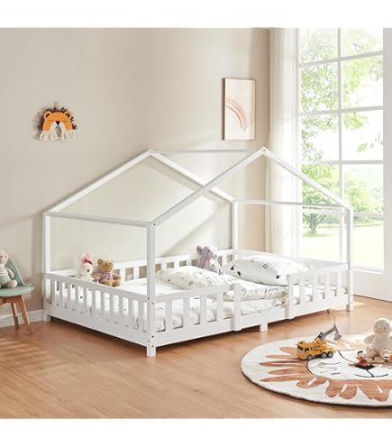 ML-Design Kinderbed 120x200 cm naturel Vloerbed voor Kinderen met
