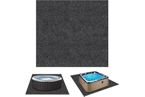 YEXEXINM 74" X 72" Hot Tub Mat, Inflatable Hot Tubs Floor Pad, Reusable Washable Spa Pool Ground Protection, Durable Hot Tub Flooring Protector, Anti-Slip Waterproof Backing, Suitable for Outdoor Indoor