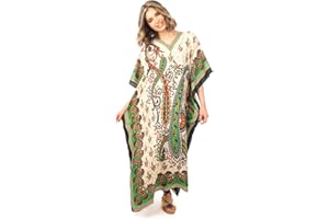 Looking Glam New Ladies Oversized Maxi Kimono Kaftan Tunic Kaftan Dress Free Size