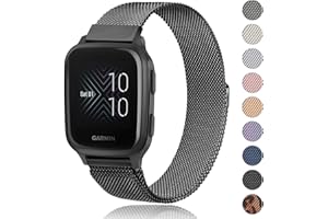 Amzpas Armband kompatibel mit Amazfit GTS 4 Mini/GTS 3 / GTS 2 / GTS 2 Mini/GTS 2e, Edelstahl Metall Ersatzarmband mit Starken Magneten für Amazfit Bip/Bip lite/Bip U Pro/Bip 3 / Bip 3 Pro