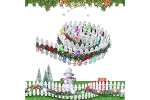 HUIKUANGEU Mini Recinzione per Giardino, Staccionata In Legno, Miniatura Recinto per Albero di Natale