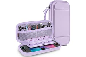 FINTIE Funda Nintendo Switch 2(Modelo 2025) - Funda de Transporte con 20 Soportes para Tarjetas de Juego y Correa para la Consola Nintendo Switch y Sus Accesorios, Púrpura Grisáceo [Nintendo_Switch]