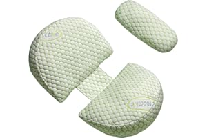 GKXLH Schwangerschaftskissen zum Schlafen - Schwangerschaftskissen Unterstützung für Rücken, Hüften, Beine, weiches Mutterschaftskissen für Schwangere, abnehmbarer und verstellbarer Doppelkeil mit