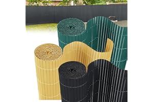 FIVMEN Estera Protectora de PVC 120 x 400 cm para Balcón Valla de Protección con Bridas Protección Visual Protección Contra el Viento sin Taladrar para Terraza de Jardín, Antracita
