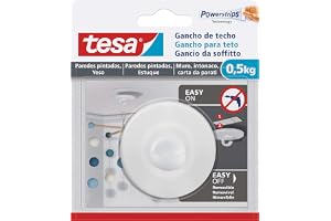 tesa® takkrok för tapeter och gipsskivor – självhäftande krok – perfekt för montering av dekorativa element – varje krok rymm