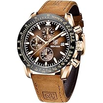 BENYAR BY Orologio Da Uomo Cronografo Quarzo - 42mm, Impermeabile, Luminoso, Cinturino In Pelle O Acciaio - Regalo Elegante