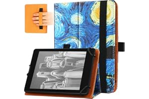 FANRTE Custodia universale per eReader da 6 a 6.8 pollici con tracolla, compatibile con Sony, kobo/tolino, 6 a 6.8 pollici lettore di ebook ， cielo stellato