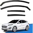EdgeVisors Wind Deflectors | Fits: Ford Kuga MK3 (2020-onwards) 5 Door SUV 4pc Set | In-Channel Rain Guards for Wind, Rain & Sun Protection, Easy Installation - Tinted