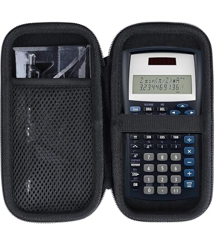 Xberstar Coque Rigide EVA Pour Calculatrices Graphiques TI-84 TI-83 Plus CE - Sac De Transport Résistant Aux Chocs Noir