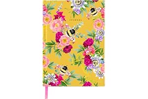 LOLA DESIGN LTD Lola Design - Wildlife Botanical Journal Notebook - Mixed Bee Notebook - Hardback Notebook A5 - Beautiful Stationery