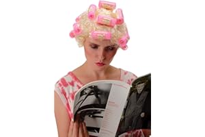 WIG ME UP- 4204-P88 Peluca señoras Carnaval Halloween, ama de casa, rulos, Rubia travesti Trashy Drag Queen