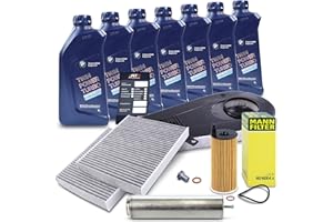 BESTPRICE Inspektionspaket Filterset 1x Ölfilter, 2x Innenraumfilter, 1x Luftfilter, 1x Kraftstofffilter, 7x Motoröl 5W-30 1l, Kompatibel mit BMW 5er (F10)(F07)(F11), 7er (F01, F02, F03, F04)