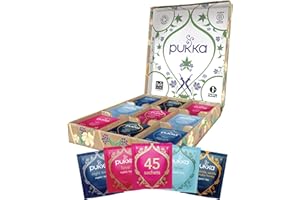 ‎PUKKA HERBS Pukka Tee Geschenkset, Bio Selection Box "Relax", Manuka Honig, Kamillentee, Tee Set, Ideal für jeden Anlass, Geschenkidee, 5 Varianten,45 Teebeutel