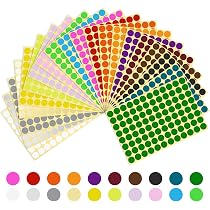 Lot De 7 Rouleaux Pastilles Adhésives Colorées – Marquage Rond 7 Couleurs Pour Bureau, École, Agenda, Codage
