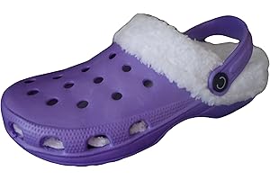 CLOGGIS Adult Fleece Lined Clogs Cloggies Snug Fur Furry Mule Slippers Garden Shoes