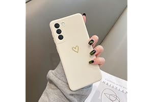 Emlivi Compatibile con Samsung Galaxy S10Plus, custodia per cellulare da ragazza, colore oro, cuore d'amore, morbido silicone TPU, bumper cover carino, oro, amore, sottile, antiurto, per Samsung
