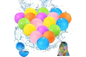 UCIDCI SOPPYCID Ballons d'eau réutilisables, ballons d'eau en silicone auto-obturants, bombes à eau souples à remplissage rapide pour les fêtes d'été en plein air, jeux de bataille d'eau (8 paquets)