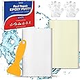 Epoxy Putty - 8oz Epoxy Pool Putty, Filler Plumbers Clay for Underwater or Above, Fast Repair Sculpt Clay Fix Cracks Leaks for Bonding Wood, Metal, Tile, Concrete, Fiberglass, Ceramic(White)