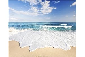 decomonkey - Papier Peint Panoramique Plage Mer 400x280 cm - Décoration murale moderne – Tapisserie décorative pour chambre salon - Nuages vagues mer nature ciel paysage plage eau