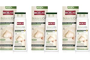 ‎BIOBLAS 3x Knoblauch Shampoo 500 ml Bioblas, Geruchlos, Anti Haarausfall Frauen und Männer Megapack