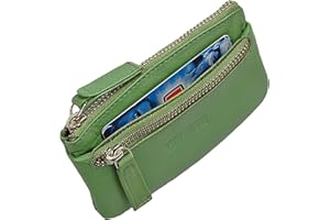 GoBago Branco Schlüsseltasche Leder Schlüsseletui Schlüsselmappe Auto Etui Tasche (Grün)