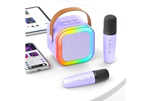SINGINGMATE [2025] Gift for Girls Kid Karaoke Machine: Birthday Present for 3-12 Year Old Girls - Toys for Ages 3-12 Children - Mini Portable Karaoke Machine 2 Microphones for Kid - Kids' Wind & Brass Instruments