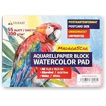 Elan Carnet de Aquarelle A5, 15 Feuilles 300gsm 100% Coton Papier pour Elan Carnet de Aquarelle A5, 15 Feuilles 300gsm 100% Coton Papier pour