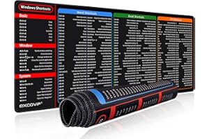 EXCOVIP Excel Tapis de Souris XXL, Tapis de Souris de Raccourci de Bureau, Tapis de Souris Grand Prolongé Mouse Pad Mat XL, Gaming Mouse Pad antiderapant,Tapis de Clavier (80x30cm)