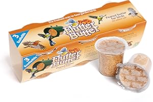 Peanut Butter for Birds - Jacobi Jayne Flutter Butter EcoRefills - Original Flavour Wild Bird Food - Ultra-Convenient Eco-Friendly Bird Feed - Pack of 3 Refills, Original