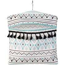 Bivxisrvo Sac à pinces à linge citron avec crochet de suspension étanche avec grande ouverture, organiseur de rangement pour corde à linge d'été en plein air