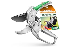 GRÜNTEK Forbici Cesoie da Potatura a Cricchetto Troncarami da Giardinaggio Professionale Condor 20 cm