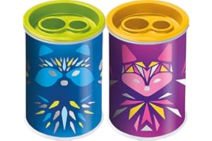 Maped - Taille-crayon MINI CUTE - 2 tailles de stylo - avec boîte de récupération - couleur aléatoire, 044115, multicolore