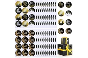 COLOFALLA 240 Pcs 3.8cm Ramadan Aufkleber Eid Mubarak Sticker 7 Muster Islamische Muslim Party Deko Basteln für Geschenke Verpackung (Bunt-A)