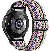 Rongep One-Click Elastik Bohem Serisi 20mm Kordon Samsung ile Uyumlu Galaxy Watch 7/6/5/4/FE Serisi İ&ccedil;in Kumaş Kayış (40mm/44