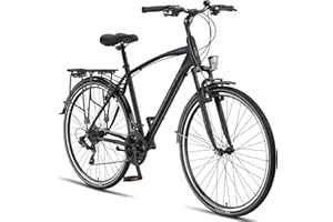 Licorne Bike Life M-V Vélo de randonnée, de qualité supérieure, 28 ’’, pour garçons, filles, femmes et hommes, avec dérailleur Shimano à 21 vitesses