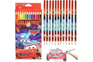 ‎HENDPOCK Hendpock Cars Buntstifte 12 Set Cars Mehrfarbig Farbstifte Zeichnen Kinder Karikatur Stifte Kinder Bastelset Malen Stifte Geeignet für Schulbelohnungsschüler Geburtstagsfeiern Weihnachtsgeschenke
