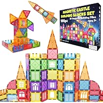 Goody King Blocchi Magnetici 100 Pezzi – Piastrelle Da Costruzione Per Bambini 3-12 Anni, Gioco STEM Educativo Per Impilare E Creare