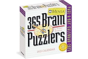 WORKMAN PUBLISHING COMPANY Mensa 365 Brain Puzzlers 2023 Calendar: Word Puzzles, Logic Challenges, Number Problems, and More
