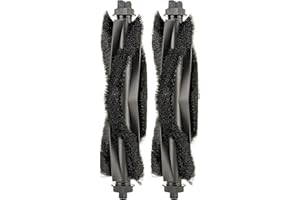 BRUVISH (Pack of 2) L60 L50 Replacement Roller Brushes, Compatible with Eufy L60 Hybrid, L60 SES, L50 SES, L50 Series Robot Vacuum Cleaner, Main Brush Accessory Set, Multi-Surface Brush