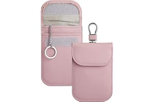 Teskyer 2 Pack Faraday Pouch for Car Keys, Keyless Car Key Signal Blocker Pouch, Rfid Key Pouch, Rose
