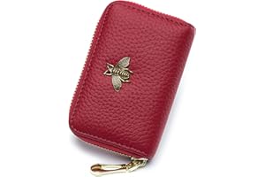 imeetu Card Holder Wallet RFID Credit Card Holders for Women Slim Leather Ladies Card Holder with 12 or 24 Card Slots & 2 Wide Cash Slots
