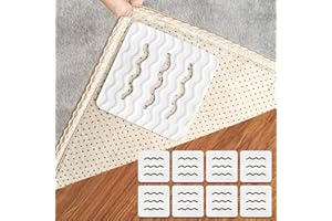 Daily Treasures Teppichgreifer, 8 Stück Teppichgriffe mit gewellten, Teppichpolster, um Teppiche an Ort und Stelle zu halten und Ecken flach zu machen