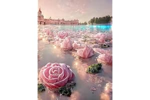 Taasmoog 5D Diamond Painting kit Completo, Pittura Diamante 5D Fai da Te, Kit di Pittura Ricami a Croce fai -da -te per la Decorazione Della Parete Domestica(Rosa Rosa