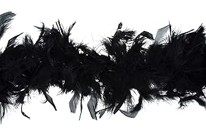 Trimits TD0076 Marabou-Federboa, Schwarz, 1.8 metre x 12 cm