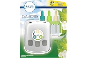 Febreze Kit Diffuseur Électrique, pour Recharges 3Volution, Rosee Du Matin, 20 ml