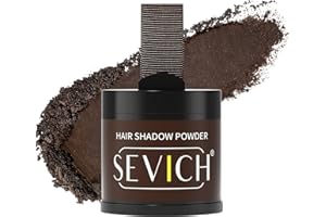 Sevich Polvo de línea capilar de 0.35 oz de gran capacidad, oculta instantáneamente la pérdida de cabello, polvo de retoque de raíces, sombra de cabello para mujeres y hombres, adelgazamiento de