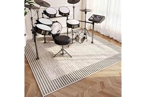 Qesjodfu Alfombrilla para Batería Alfombra de Tambor Alfombra Bateria Electronica Alfombras Acusticas Alfombrillas Insonorizada Alfombras Drum para Instrumentos Musicales Antivibracion 200 x 180 cm