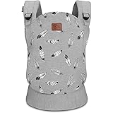 Kinderkraft Marsupio Ergonomico MILO, Leggero, Ventrale e Dorsale, Regolabile, per Bambini da 3 Mesi Fino 20 Kg, Grigio